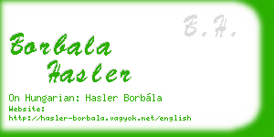 borbala hasler business card